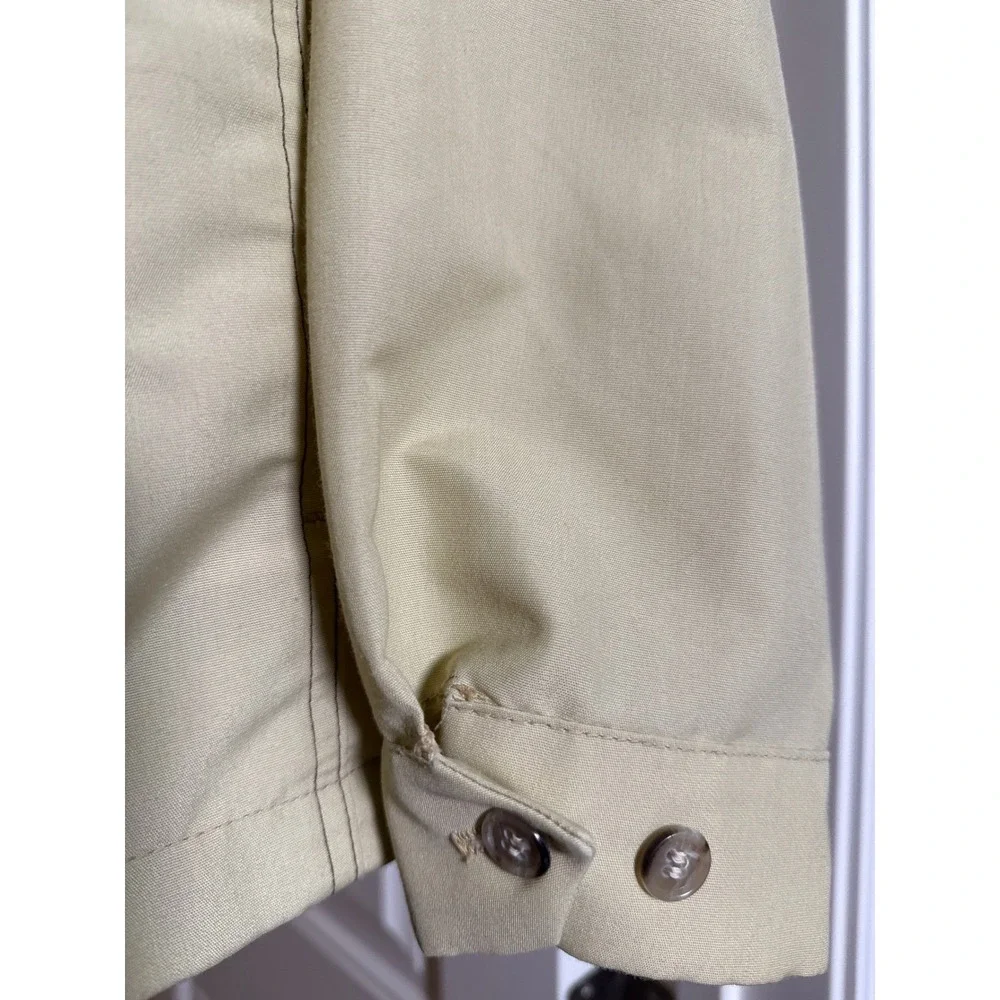 Vintage London Fog Jacket Beige Zip-Front | 70s 80s‎ Classic Lined Size 40 Reg